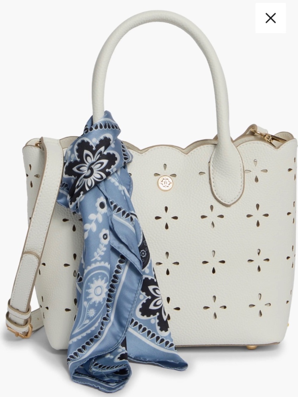 Nanette Lepore Scalloped Eyelet Crossbody Bag